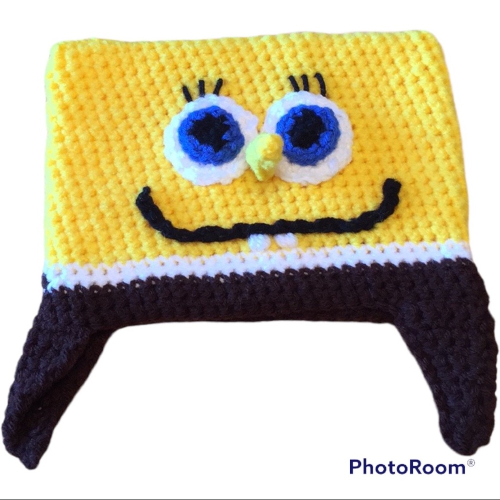 SpongeBob crochet hat, handcrafted - Picture 2 of 4